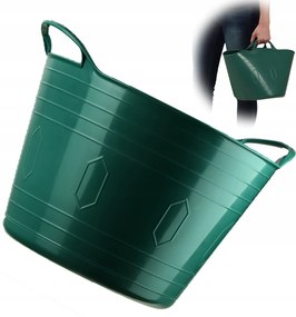 Műanyag Szennyestartó Kosár Univerzális 15L Fogantyú Zöld