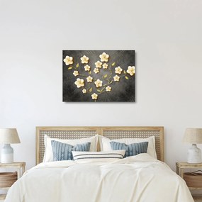 Kép - Aranybokor fekete háttéren (üvegen) (70x50 cm)