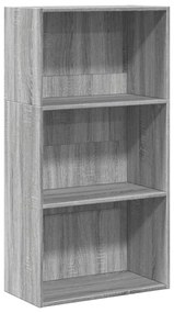 szürke sonoma színű szerelt fa könyvespolc 60 x 30 x 114 cm