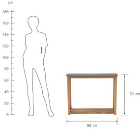 CONCRETE konzol asztal