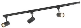 Okos fekete sínrendszer 3 WiFi GU10-es lámpával, 1 fázisú - Iconic Jeana
