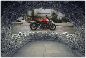 Poszter 60x40 Piros Ducati Motorkerékpár