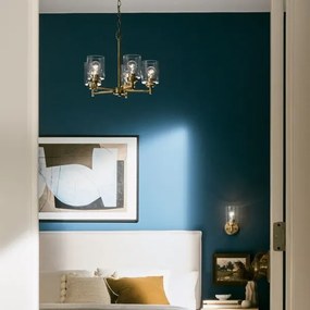 Kichler KL-WINSLOW5-NBR - Csillár láncon WINSLOW 5xE27/60W/230V réz