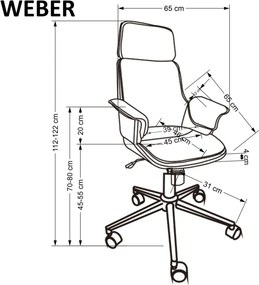 Weber forgószék dió/fekete