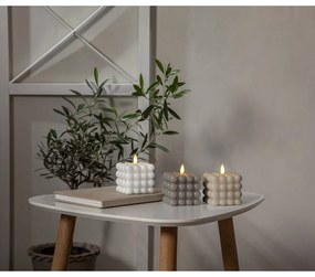 Flamme Dot szürke LED viaszgyertya, magasság 9,5 cm - Star Trading