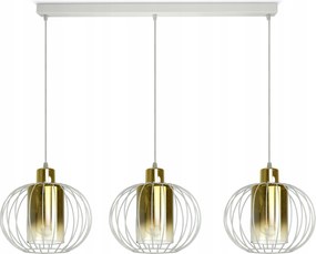 Glamour stílusú függőlámpa fehér arany réz
