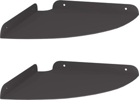 vidaXL Falpolc polcokkal tárolóval 2 pcs Fekete 24 x 24 x 2 cm