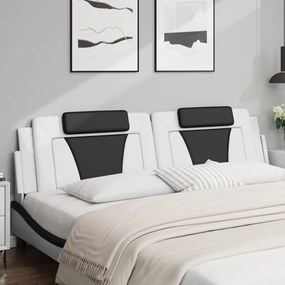 fekete és fehér műbőr fejtámla párna 200 cm