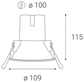 LED2-LED Fürdőszobai lámpa ZERO LED/10W/230V 3000K CRI 95 IP43 fekete á.10,9cm