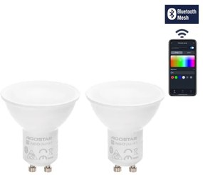 SZETT 2x LED RGBW dimmelhető izzó MESH Smart GU10/6,5W/230V 2700-6500K - Aigostar