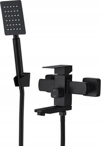 Wezer PRO3-02-FEKETE Kádtöltő csaptelep zuhanyszettel