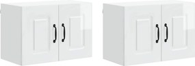 vidaXL Konyhaszekrény Kalmar 2 pcs Magas Fényű Fehér 60 x 31 x 40 cm