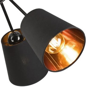 Csillár rúdon IRMA 3xE27/15W/230V fekete