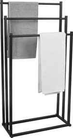 Törölközőtartó állvány, fekete, POLDO