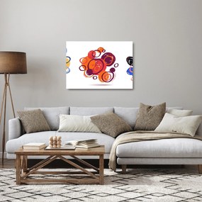 Színes körök képe (üvegen) (70x50 cm)