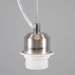 Modern függőlámpa acélból árnyékolóval 45 cm fekete - Cappo 1