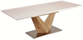 ALARAS asztal 140-200x85 SONOMA/fehér