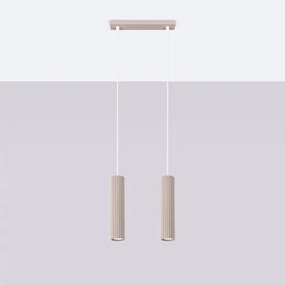 Brilagi - Csillár zsinóron CRESTO 2xGU10/10W/230V taupe