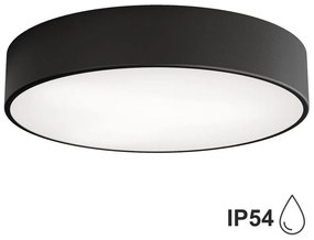 Temar Fürdőszobai mennyezeti lámpa CLEO 3xE27/24W/230V á. 40 cm fekete IP54 TM0034
