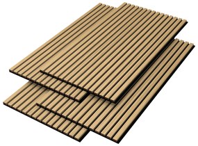Fali panel 4 db-os készletben tölgyfa, sötét színben [NEU.HOLZ] NEU.HOLZ