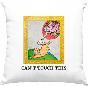 Párna Művészet Vicces Mém Cica 4 Fehér