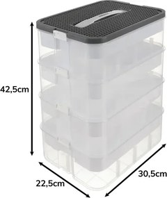 KRUZZEL 3 szintes doboz építőkockákra - játékrendszerező - Kruzzel