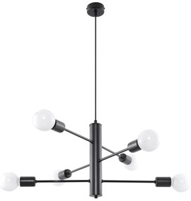 Donato 6 fekete mennyezeti lámpa - Sollux