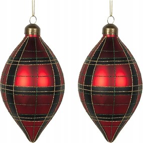 Karácsonyfa Bombák Nagy 15cm Piros 2db Karácsonyfa Ajándék Bomba