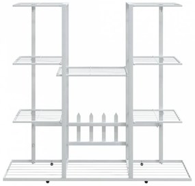 Fehér vas virágtartó állvány 94,5 x 25 x 89 cm