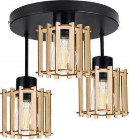 Lámpa Plafon csillár magas mennyezet Kocka Fa