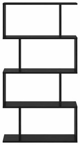 Könyvespolc Fekete 70 x 24 x 129 cm Faanyag