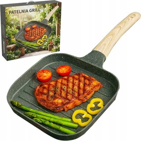 Grillező serpenyő Tapadásmentes 18cm négyszögletes húsokhoz