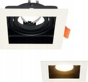 Horoz Mennyezeti halogén lámpatest spot Négyzet fehér-fekete mozgatható