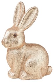 EASTER csillámló dekor nyúl, pezsgőszín 22 cm