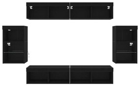 Lebegő polc 2 db Fekete tölgy 40x28,5x40 cm MDF