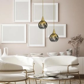 Csillár zsinóron MONTE 1xE27/60W/230V á. 15 cm arany