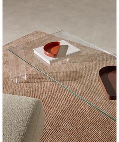 Barna üveg dohányzóasztal 60x140 cm Adularia – Kave Home