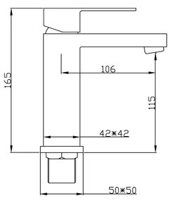 Mexen CUBE - Mosdó csaptelep, Króm, 72900-00