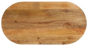 tömör mangófa ovális asztallap 110 x 40 x 2,5 cm