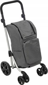 Bevásárlókocsi Gurulós Szürke Acél Fogantyúval 46 L 48 X 45 X 100 CM