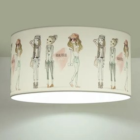 Gyermek mennyezeti lámpa GIRLS VIBES 1xE27/60W/230V, átm. 40 cm, lányoknak