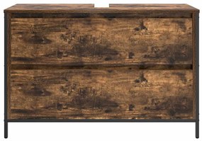 füstös tölgy fürdőszobai mosdószekrény fiókokkal 90x34,5x60 cm