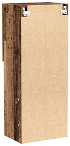 TV Szekrény LED Fényekkel Régi Fa 40,5x30x102 cm