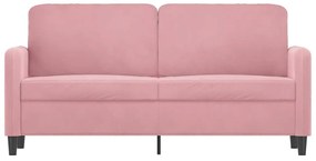 vidaXL kétszemélyes rózsaszín bársony kanapé 140 cm