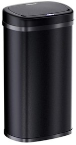 Deuba Érintésmentes, szögletes szemetes USB-vel 58 l - fekete