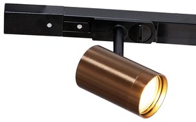 1 fázisú sínrendszer 3 spotlámpával és függőlámpakkal sötét bronz - Cavalux Jeana