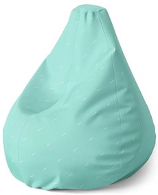 Pear babzsák fehér vonalkák türkizen - gyerek, türkiz