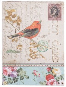 Madaras könyv alakú vintage fa tároló doboz szett 3 részes Post Card