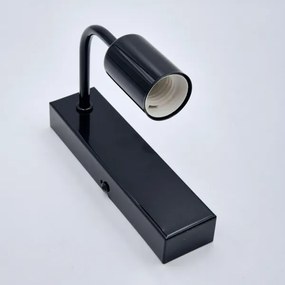 Fali lámpa ASTRID 1xE27/60W/230V fényes fekete