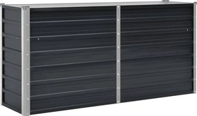 vidaXL antracitszürke horganyzott acél kerti magaságyás 160x40x77 cm